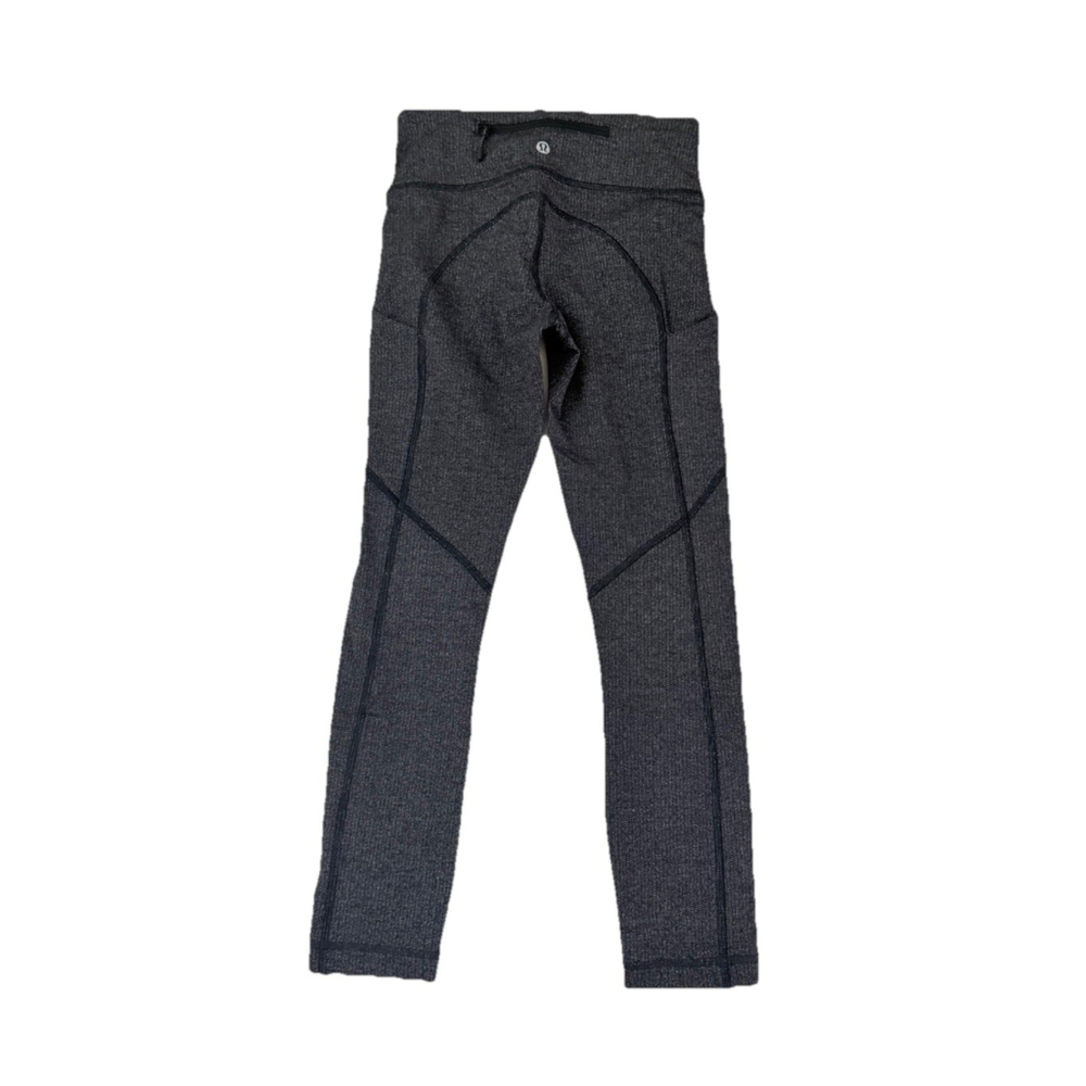 LULULEMON SPEED TIGHT 23” HEATHERED BLACK COLOR SIZE 2